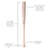 The Swing Mechanic's Front Arm Baseball Training Bat (one size for little leaguers and adults)
